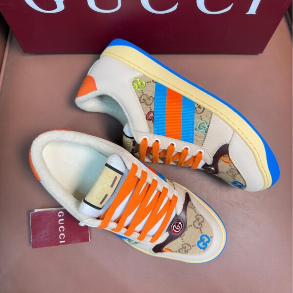 Fluffy colorful sneakers