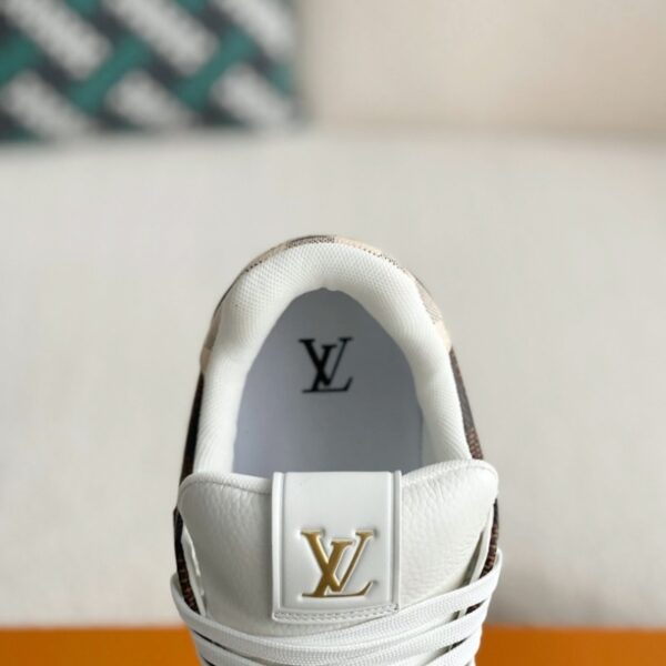 Trainer Sneakers 'Brown and White Plaid