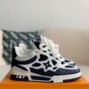 Navy and white sneakers