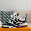 Navy and white sneakers