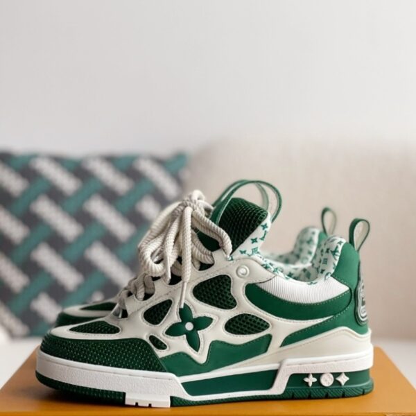 Skate Sneaker Green White Men's