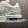 White and blue low-top casual sneakers