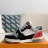 Trainer Black Red Monogram Flower