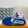Blue and white casual sneakers