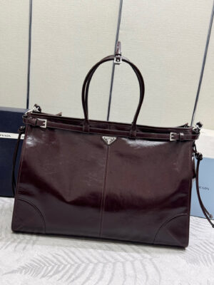 Prada Bonnie leather tote bag