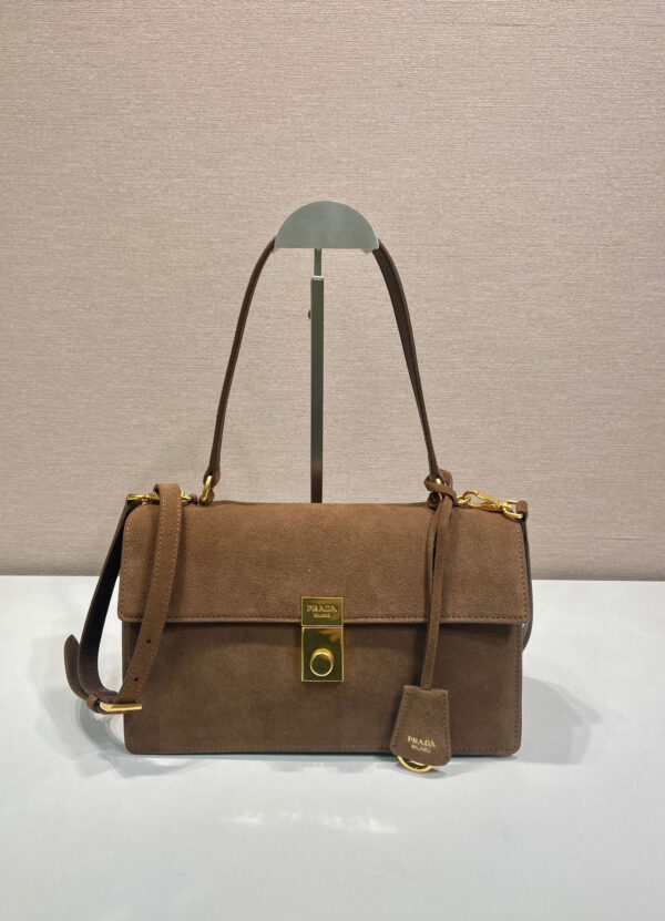 Prada Soft Sound medium suede shoulder bag