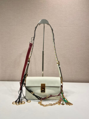 Prada Soft Sound small leather shoulder bag with charms