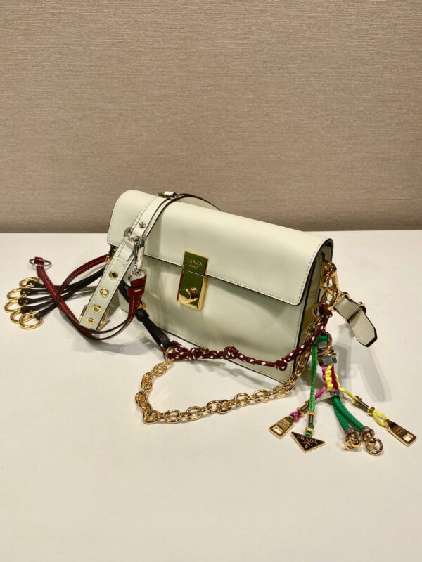 Prada Soft Sound small leather shoulder bag with charms