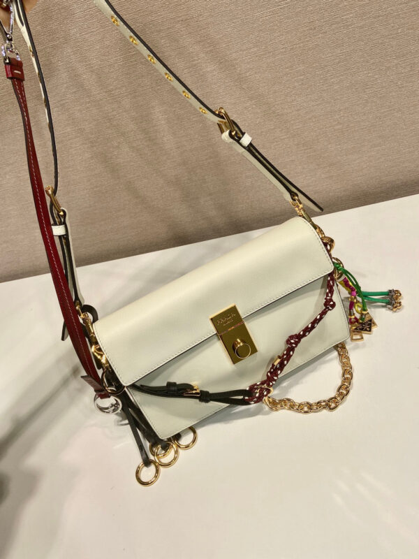 Prada Soft Sound small leather shoulder bag with charms