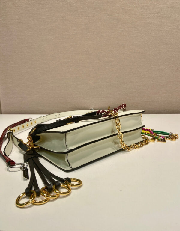 Prada Soft Sound small leather shoulder bag with charms
