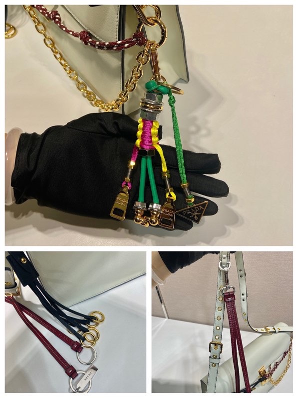 Prada Soft Sound small leather shoulder bag with charms