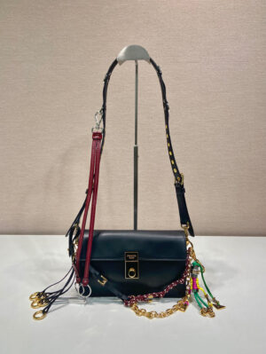 Prada Soft Sound small leather shoulder bag with charms