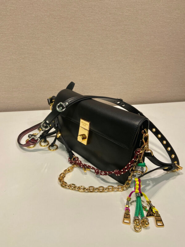 Prada Soft Sound small leather shoulder bag with charms