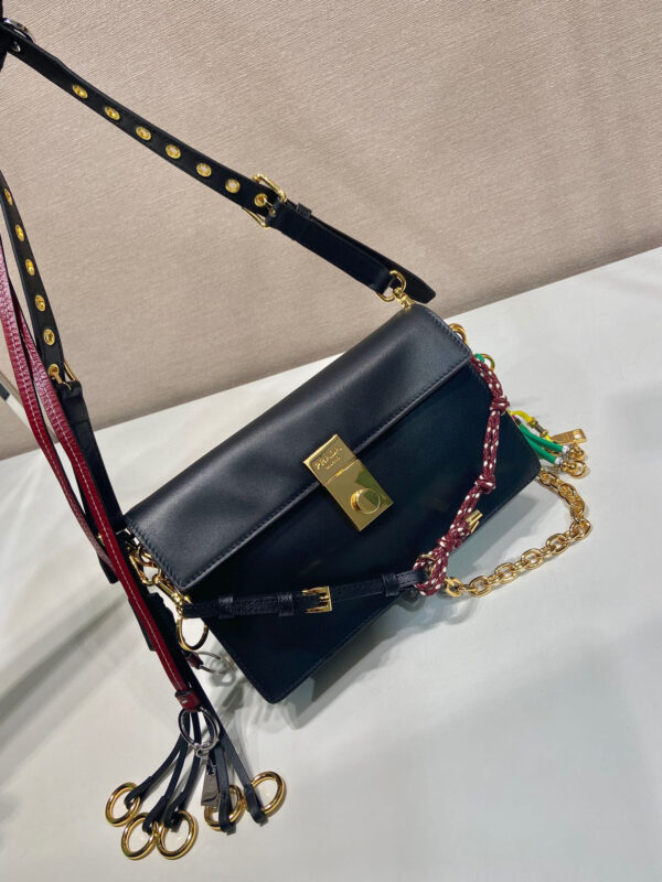 Prada Soft Sound small leather shoulder bag with charms