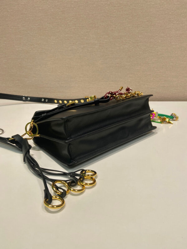 Prada Soft Sound small leather shoulder bag with charms