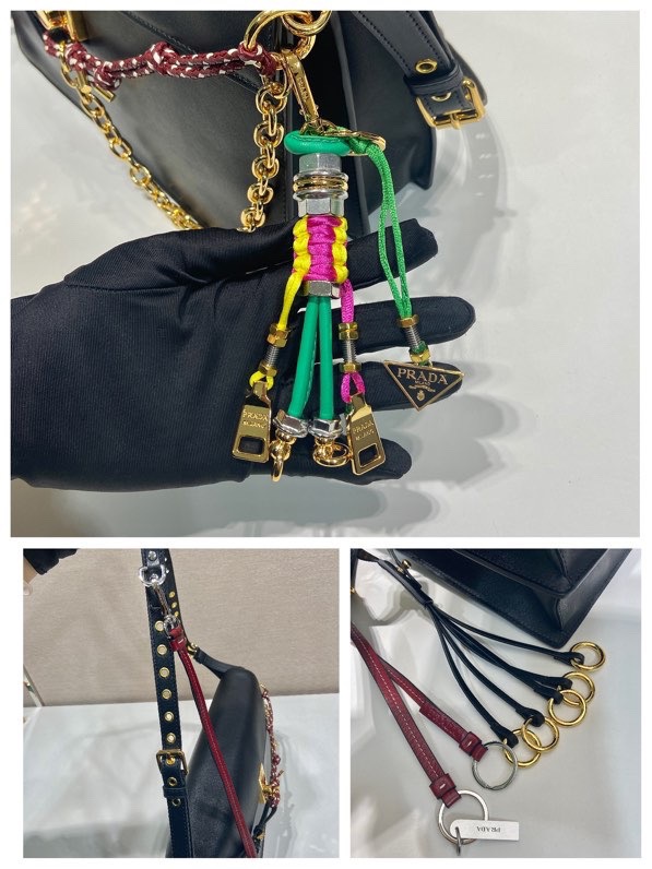 Prada Soft Sound small leather shoulder bag with charms