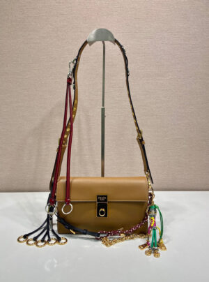 Prada Soft Sound small leather shoulder bag with charms