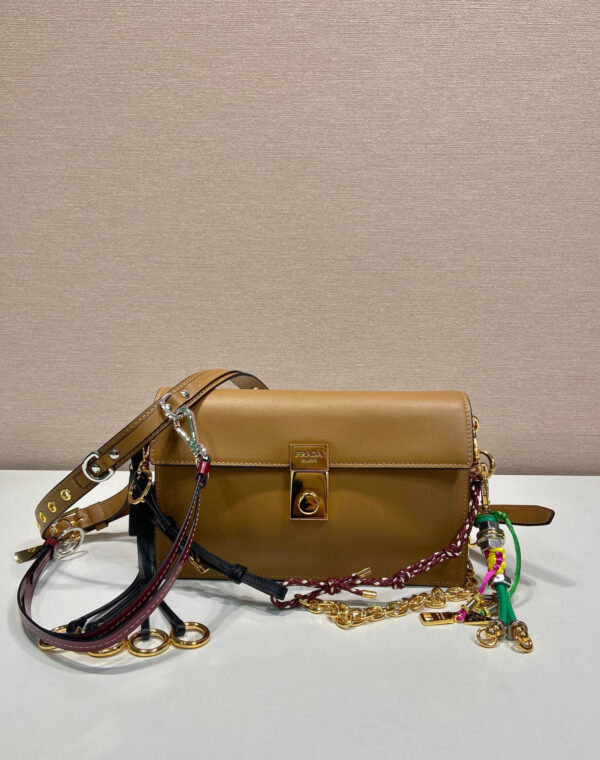 Prada Soft Sound small leather shoulder bag with charms