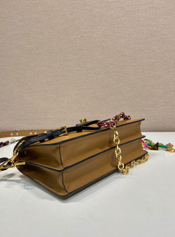Prada Soft Sound small leather shoulder bag with charms
