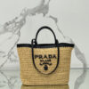 Prada Medium crochet and leather tote bag