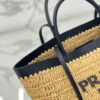 Prada Medium crochet and leather tote bag