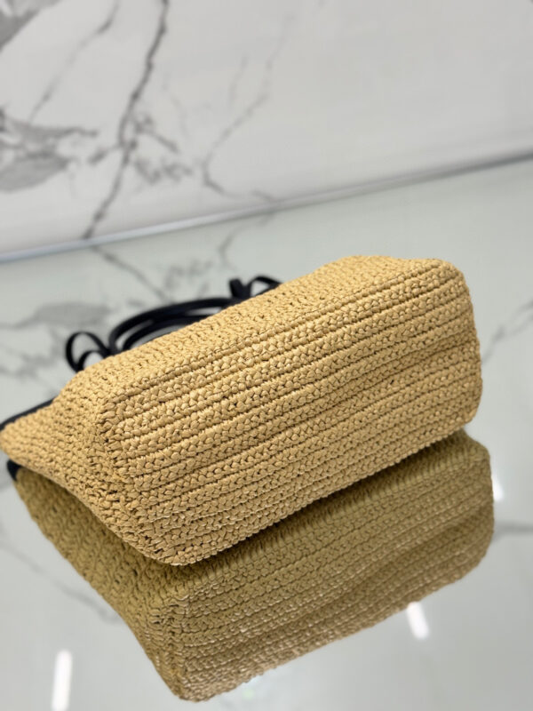 Prada Medium crochet and leather tote bag