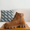 「#2528」Wheat colored letter ankle boots