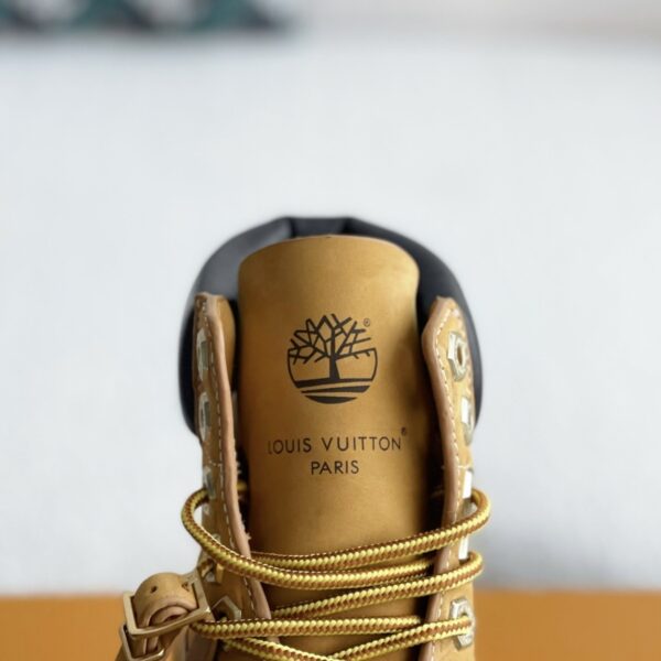 Wheat colored letter ankle boots