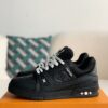 Black Calf Leather Sneakers