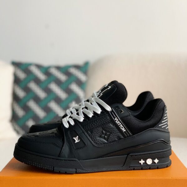 Black Calf Leather Sneakers