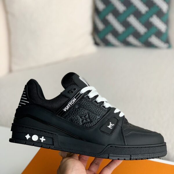 Black Calf Leather Sneakers
