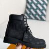Wheat colored letter ankle boots