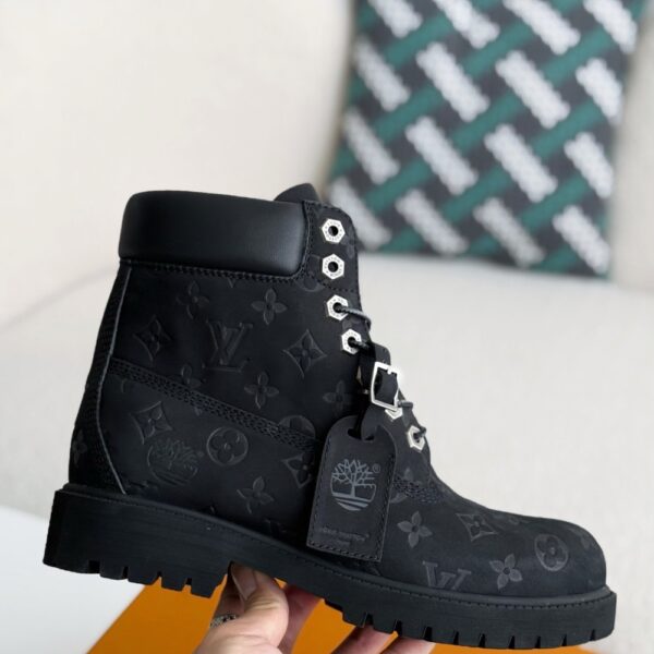 Wheat colored letter ankle boots