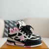Black and pink couple sneakers
