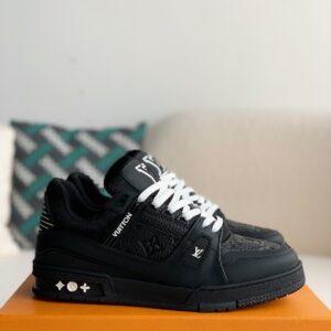 Black Calf Leather Sneakers
