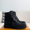 Wheat colored letter ankle boots