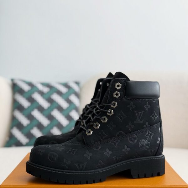 Wheat colored letter ankle boots