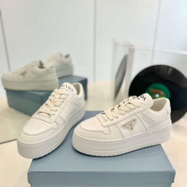 White casual platform shoes