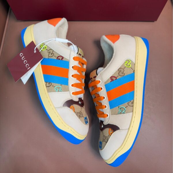 Fluffy colorful sneakers