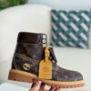 「#2534」Wheat colored letter ankle boots