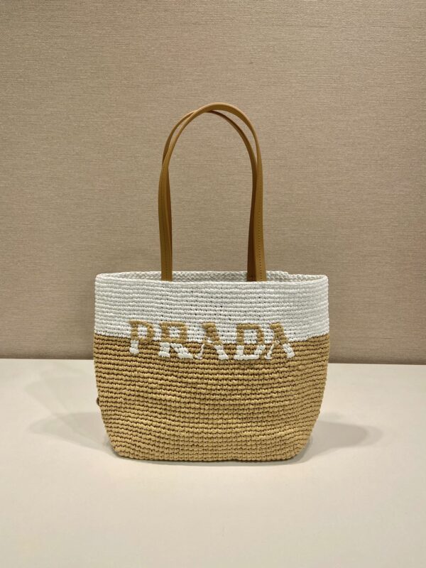 Prada Crochet and leather tote bag