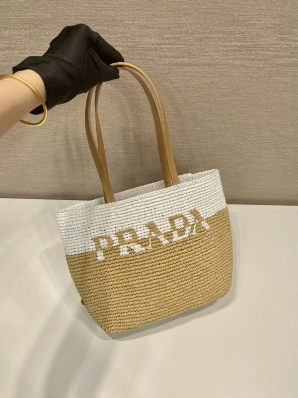 Prada Crochet and leather tote bag