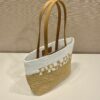 Prada Crochet and leather tote bag