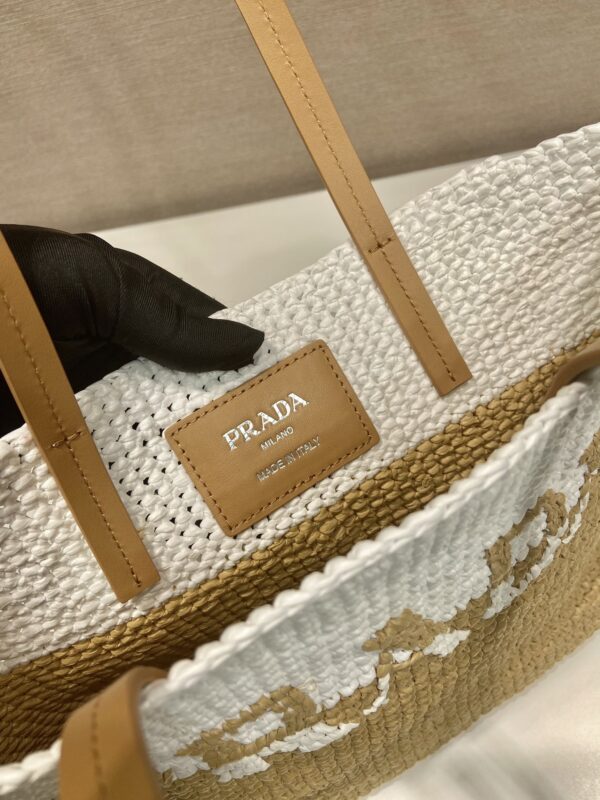 Prada Crochet and leather tote bag