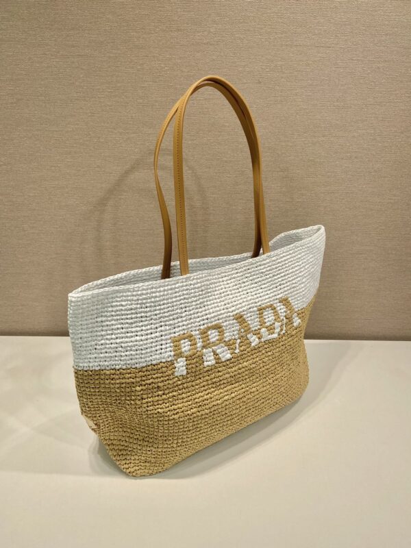 Prada Crochet and leather tote bag
