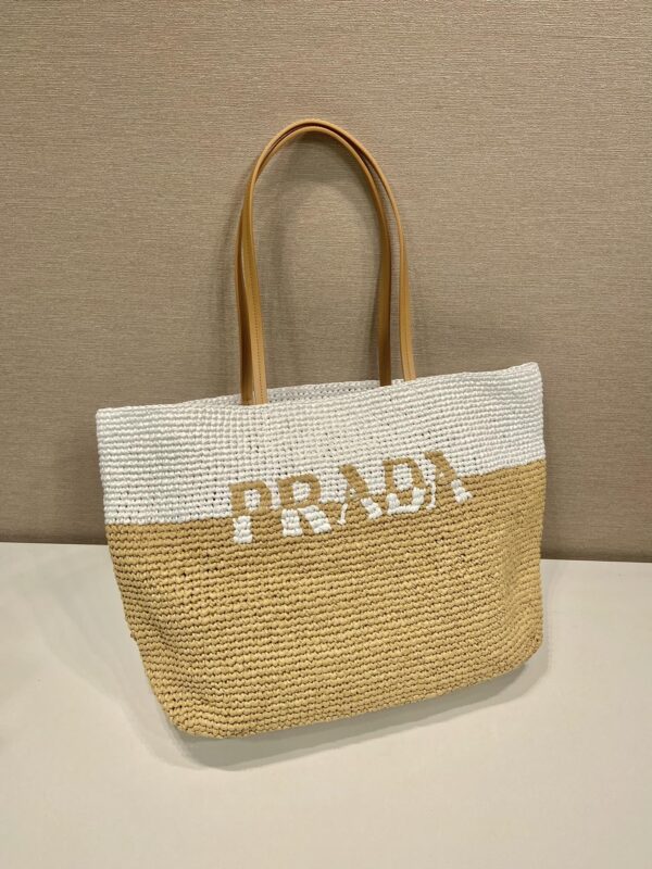 Prada Crochet and leather tote bag