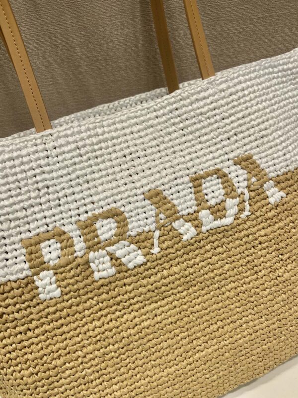 Prada Crochet and leather tote bag