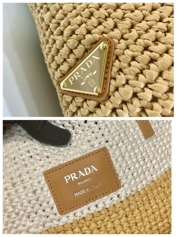 Prada Crochet and leather tote bag