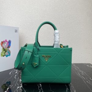 Prada Small Tote BagSmall leather Prada Symbole bag with topstitching