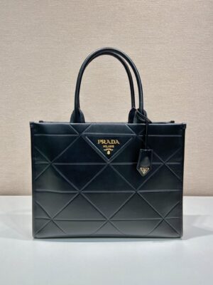 Prada Large leather Prada Symbole bag with topstitching